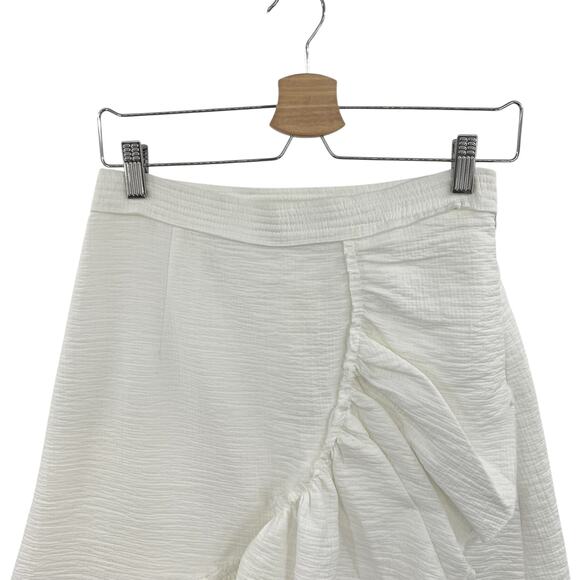 Rachel Comey Bonnie Skirt Ruffle Raw Hem Cotton White Size 6 *Altered - Picture 2 of 12